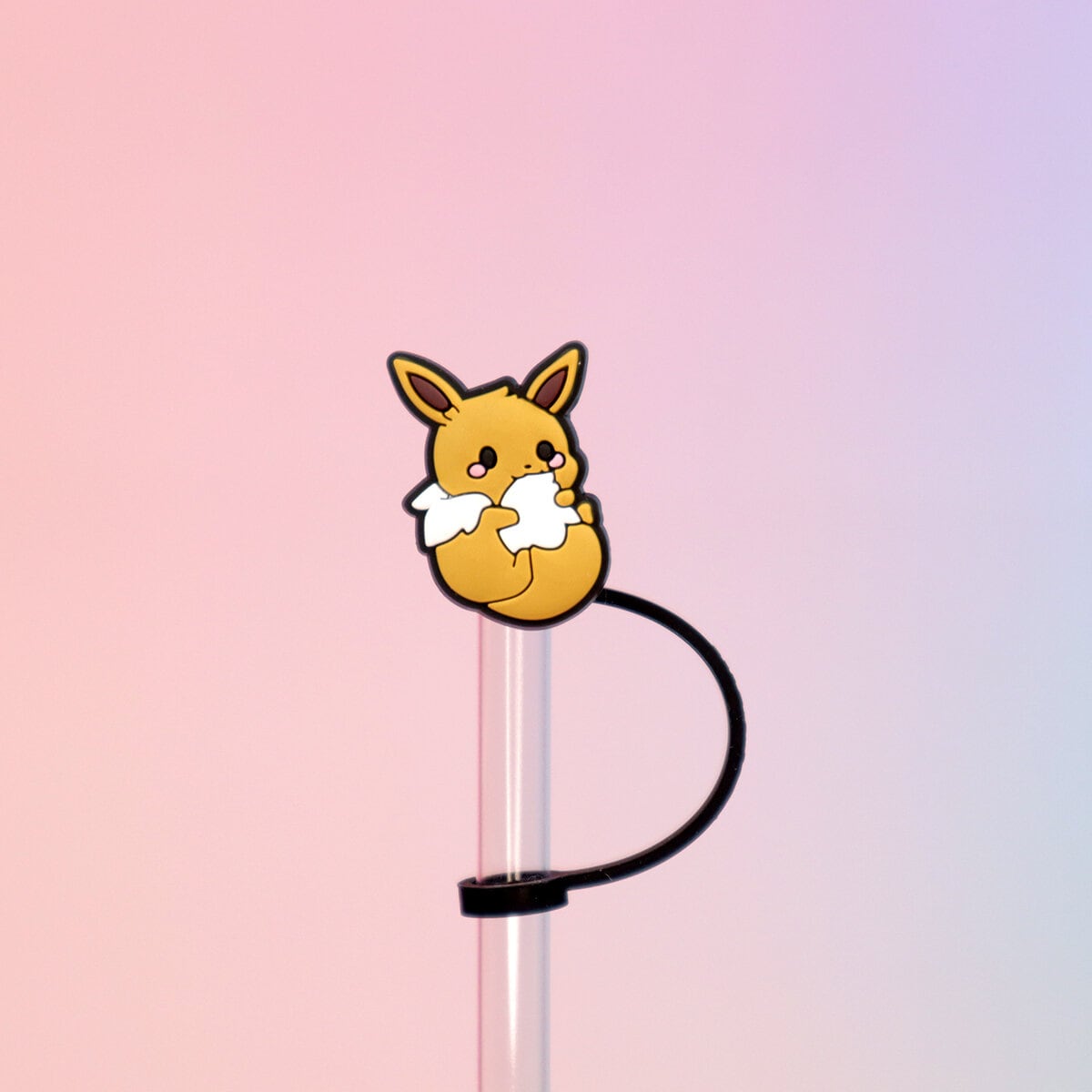 Straw topper - Tail hugging Eevee