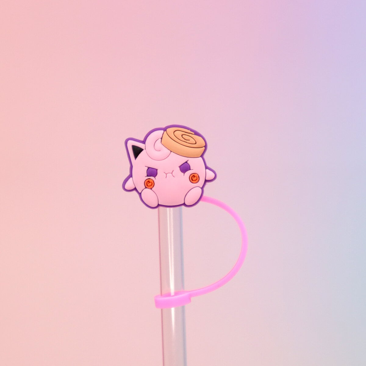 Straw topper - Jigglypuff med kanelbulle