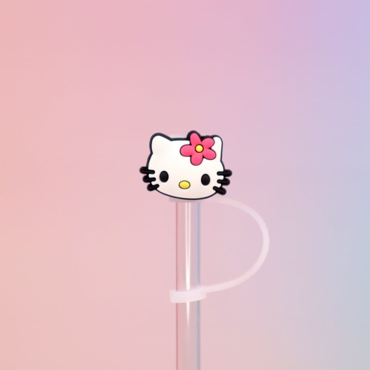 Straw topper - Hello Kitty face