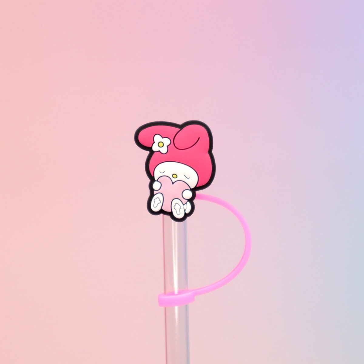 Straw topper - My Melody Heart-hugs
