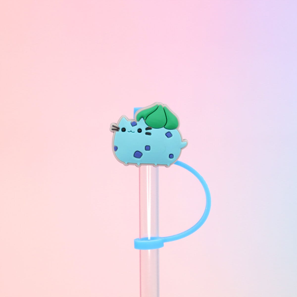 Straw topper - Bulbasaur-Pusheen