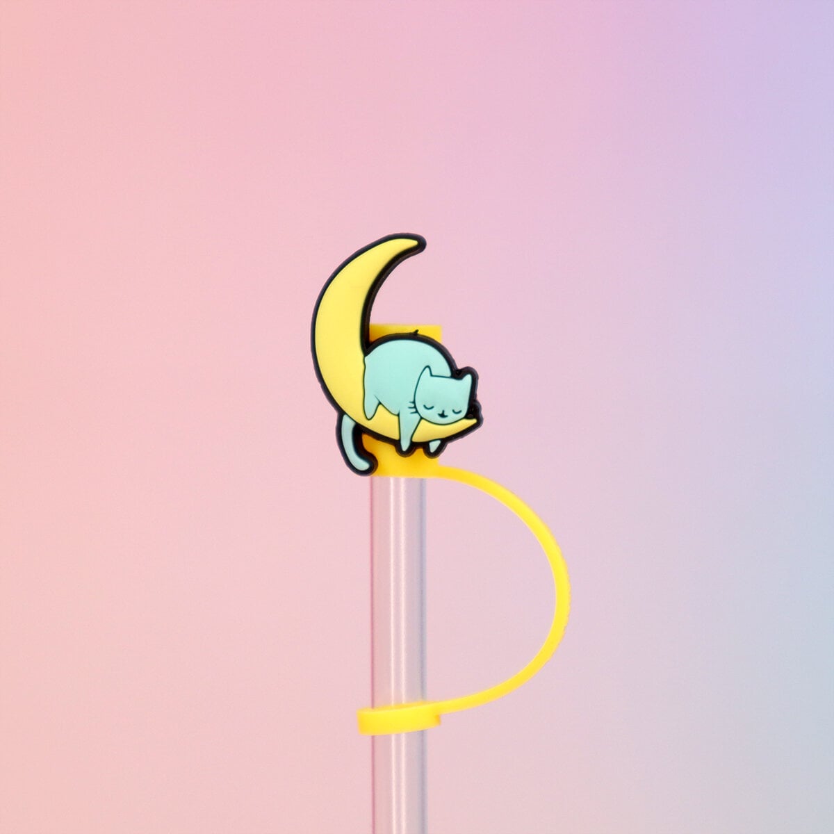 Straw topper - Katt på måne