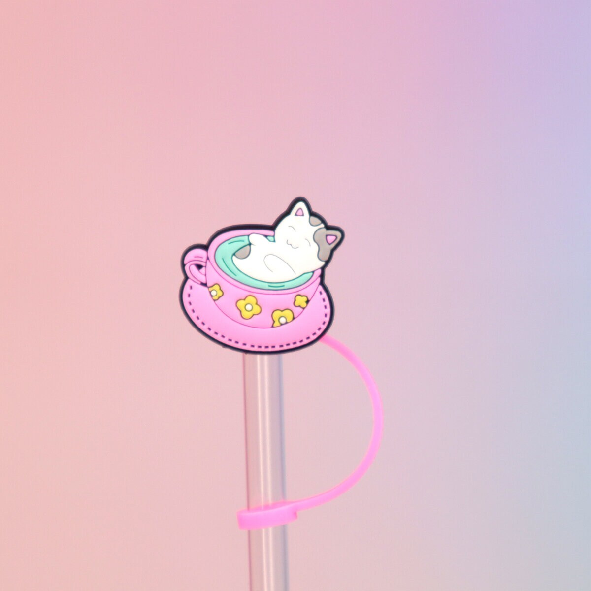Straw topper - Catt-tea