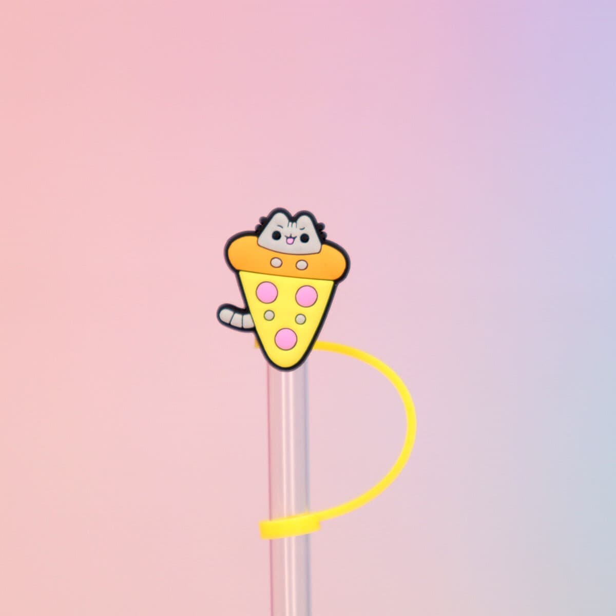 Straw topper - Pusheen-pizza