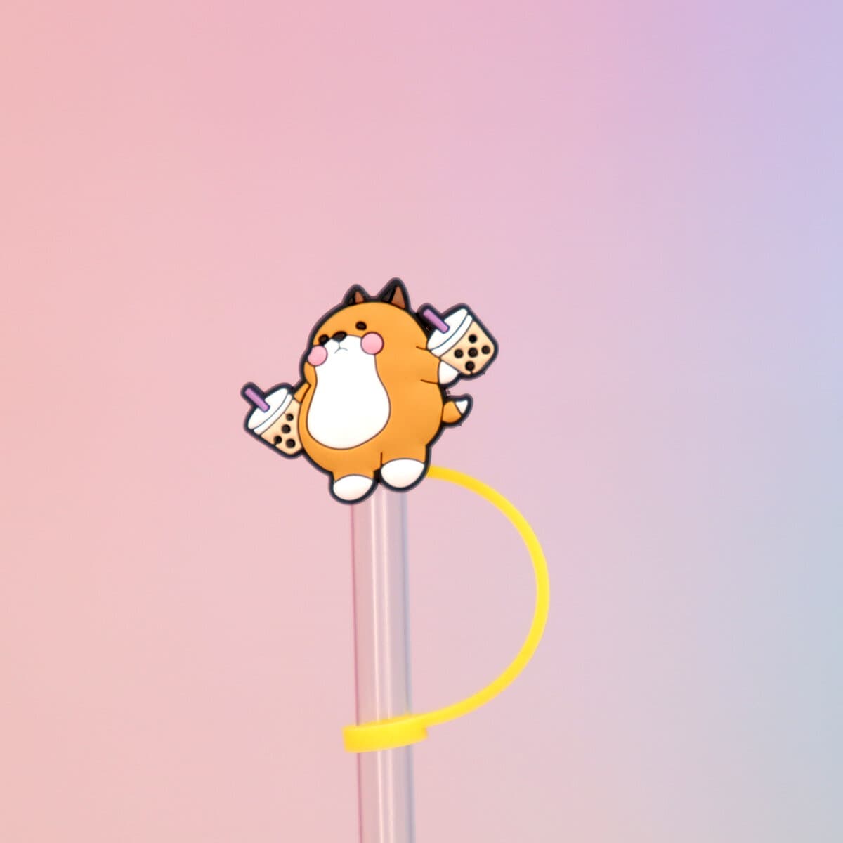 Straw topper - Shiba med boba