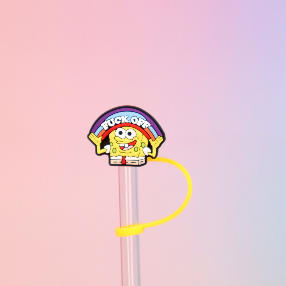 Straw topper - Spongebob, fuck off