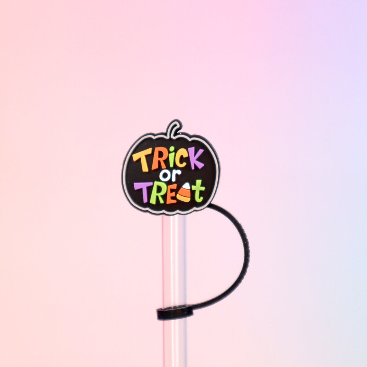 Straw topper - Trick or treat pumpa