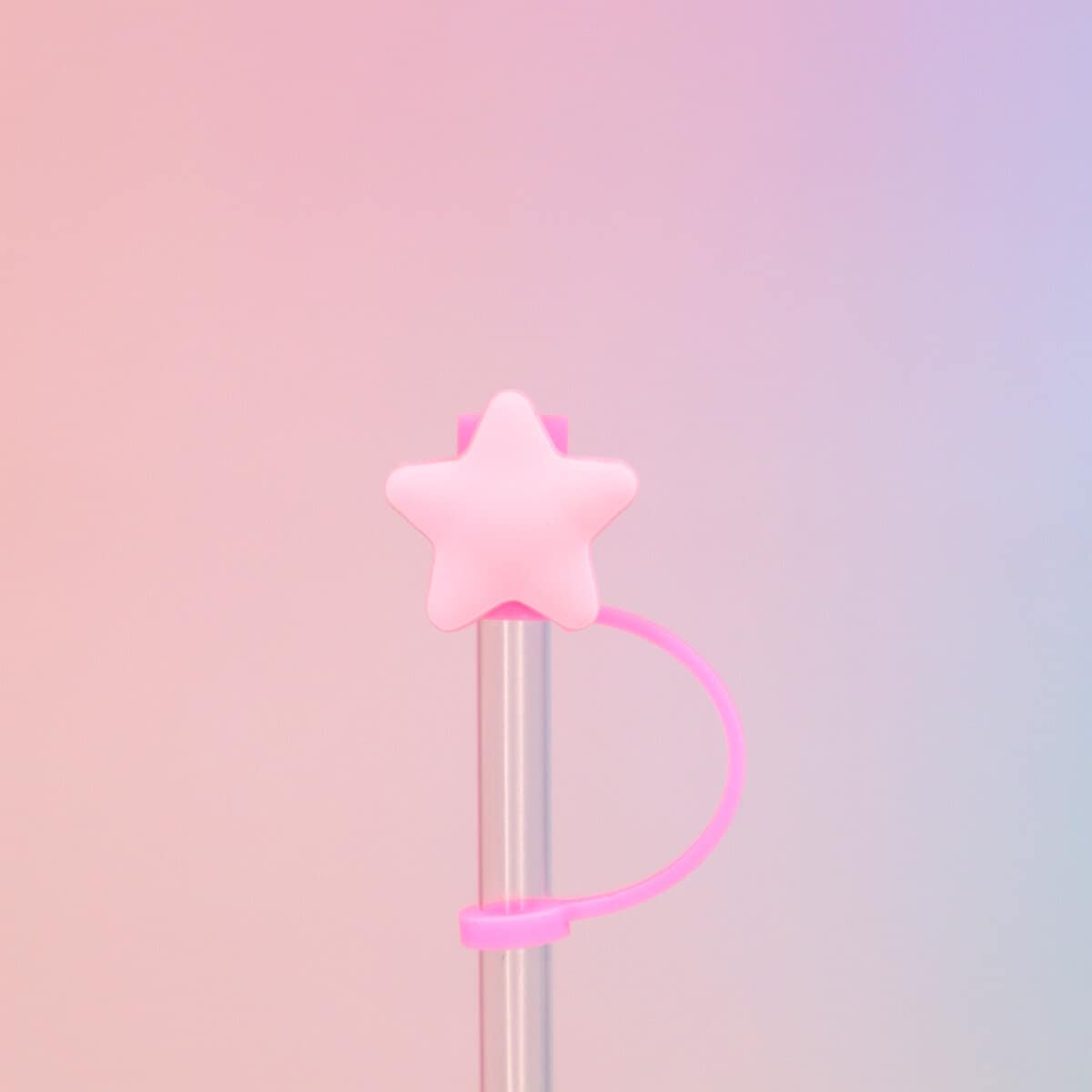 Straw topper - Rosa stjärna