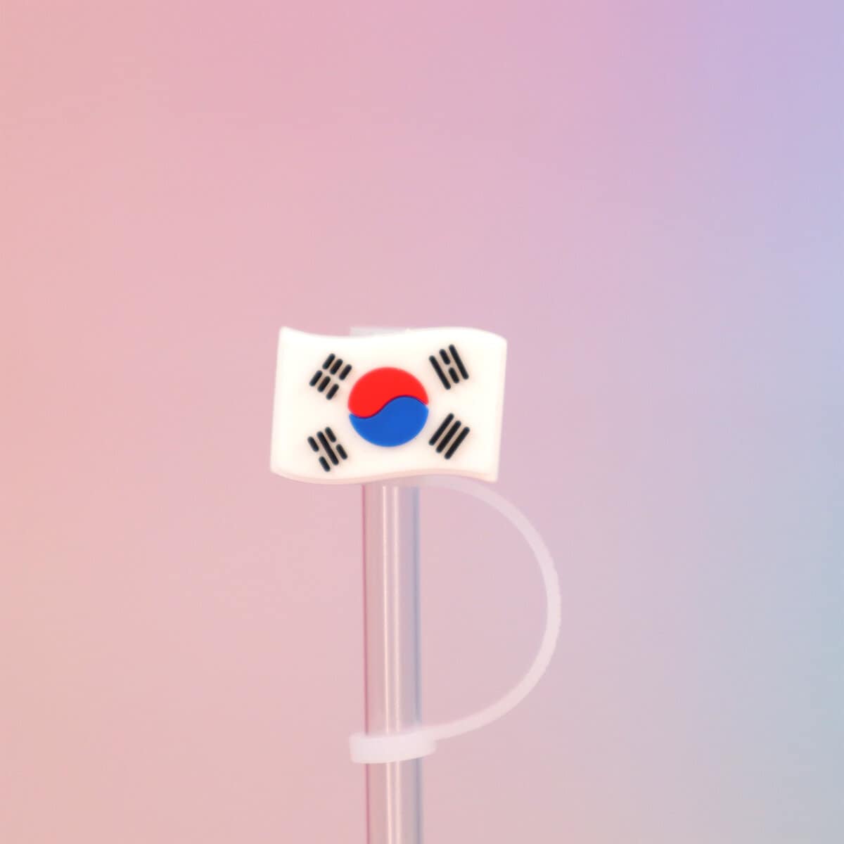 Straw topper - Sydkoreanska flaggan