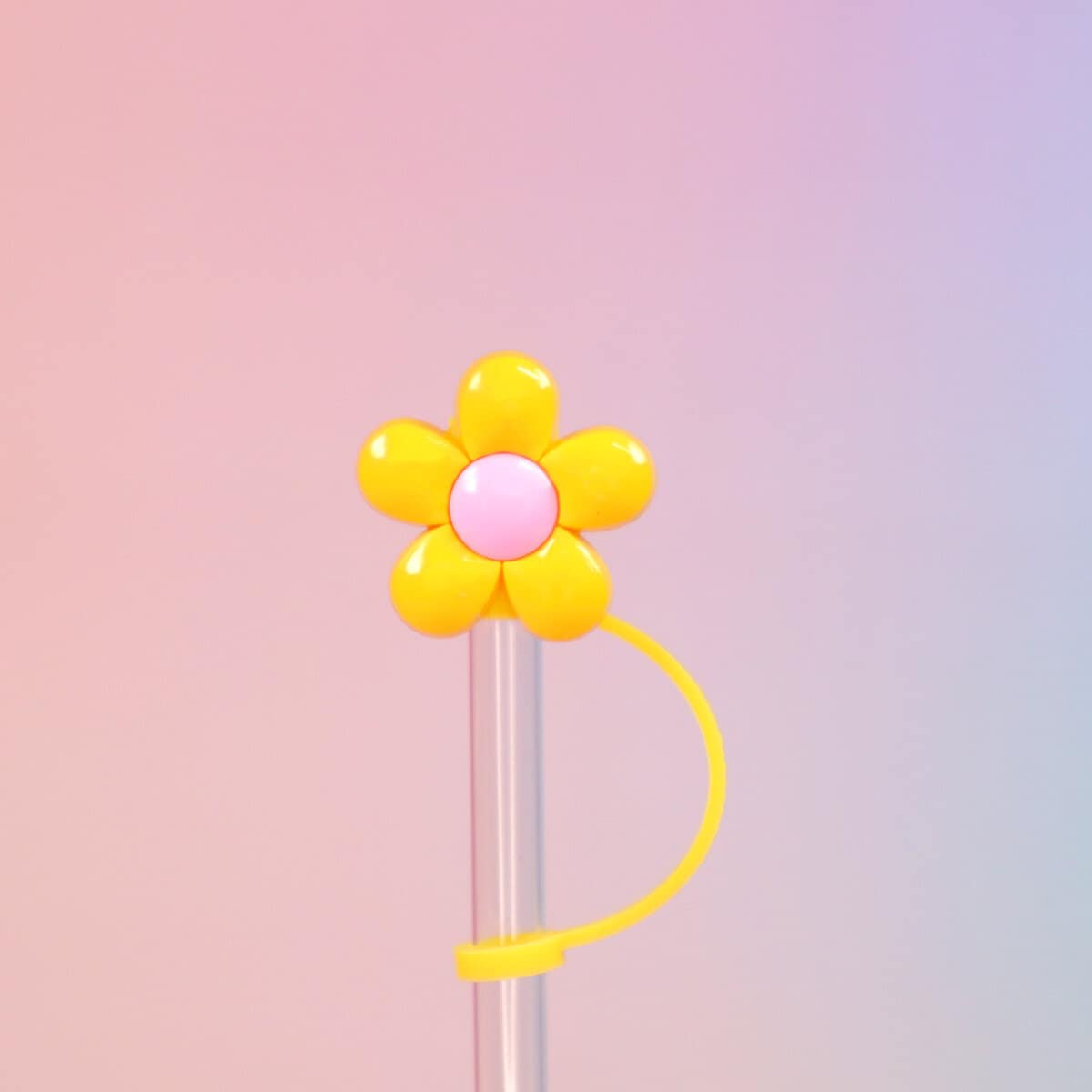 Straw topper - Orange blomma