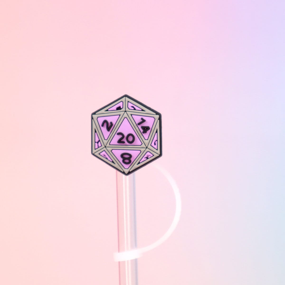 Straw topper - Lila D20