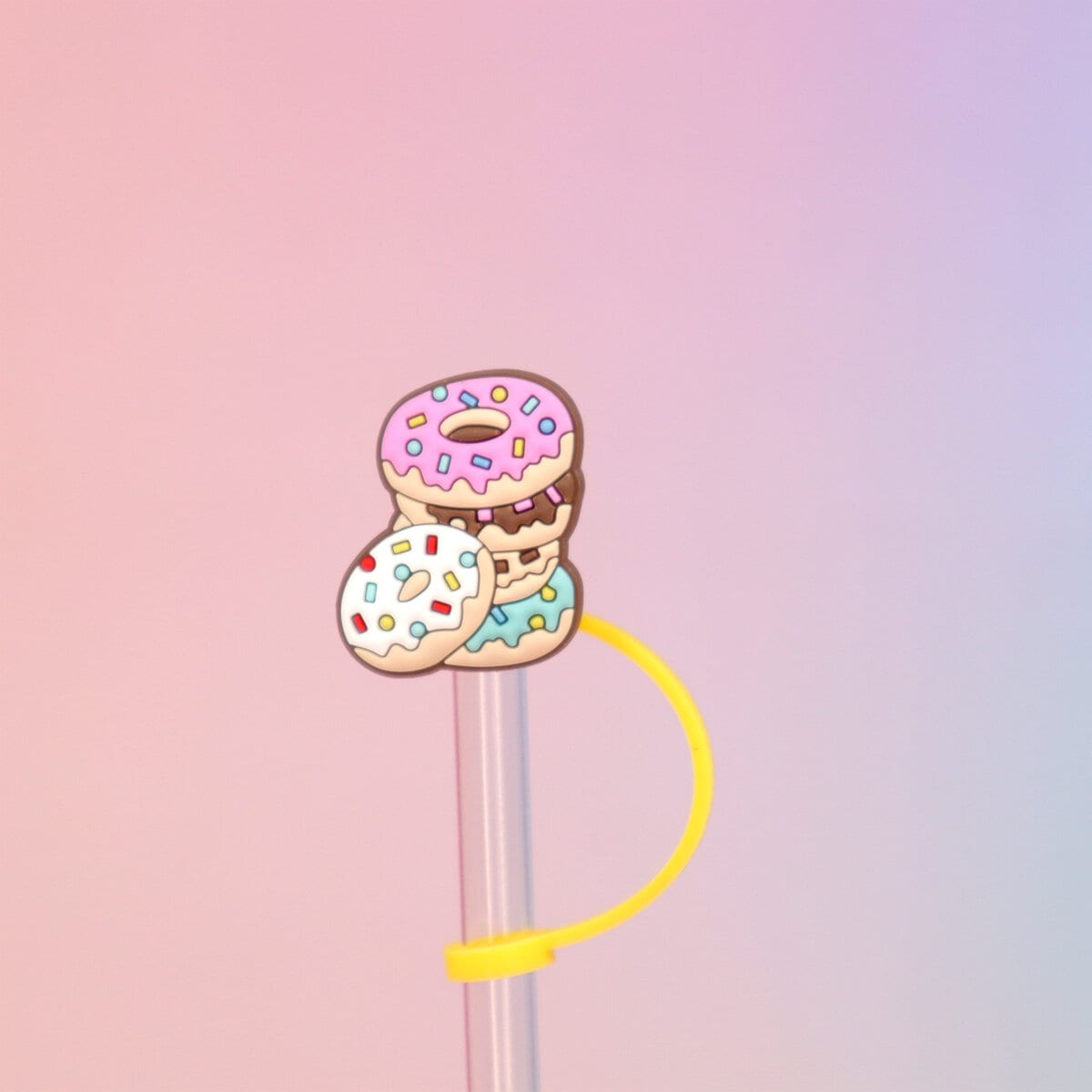 Straw topper - Stack of Donuts