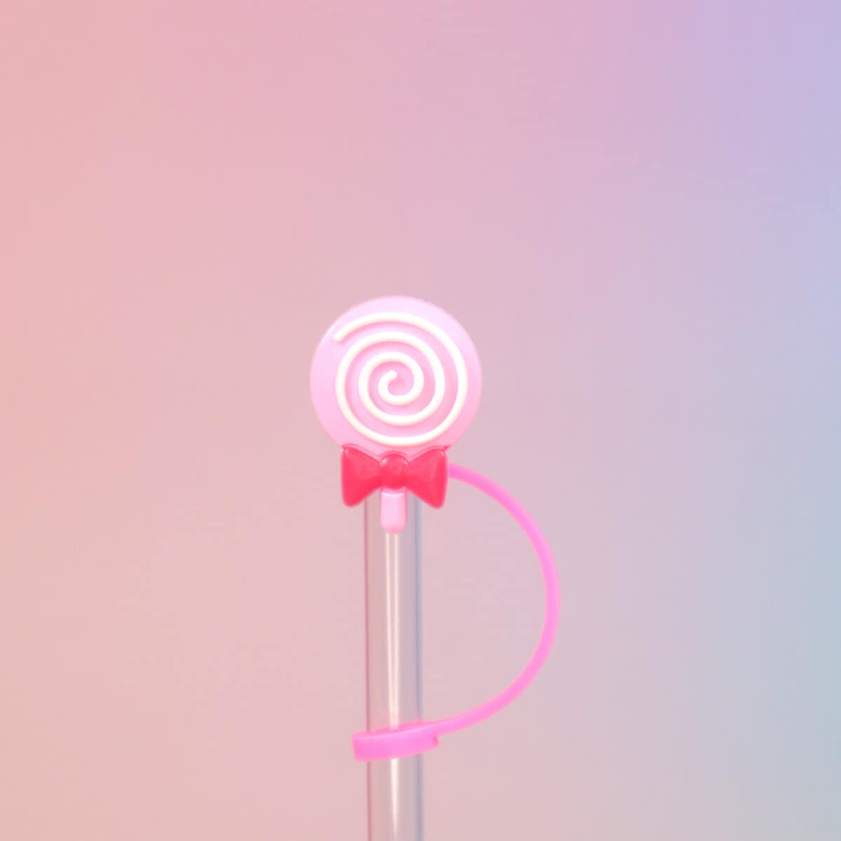Straw topper - Rosa klubba