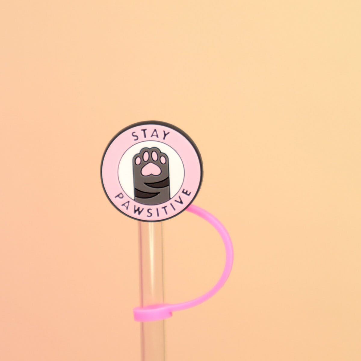Straw topper - Stay pawsitive