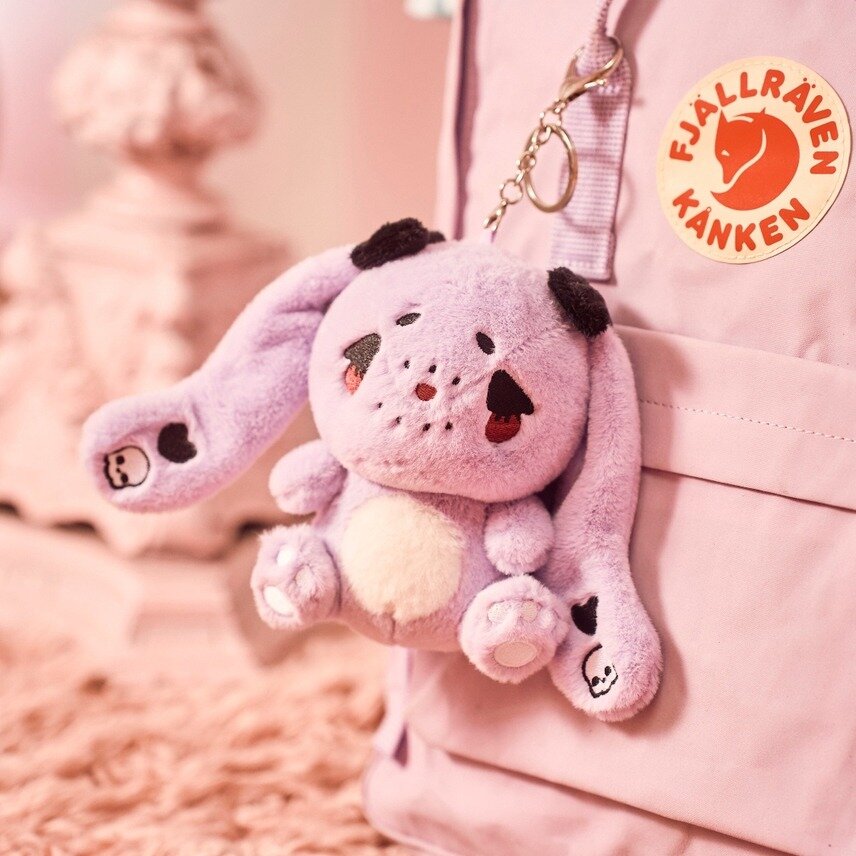 Vivienne the Goth Bunny plushie Keychain