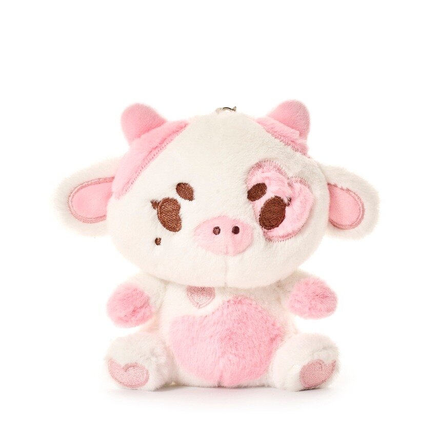 Valentine the Cow plushie Keychain