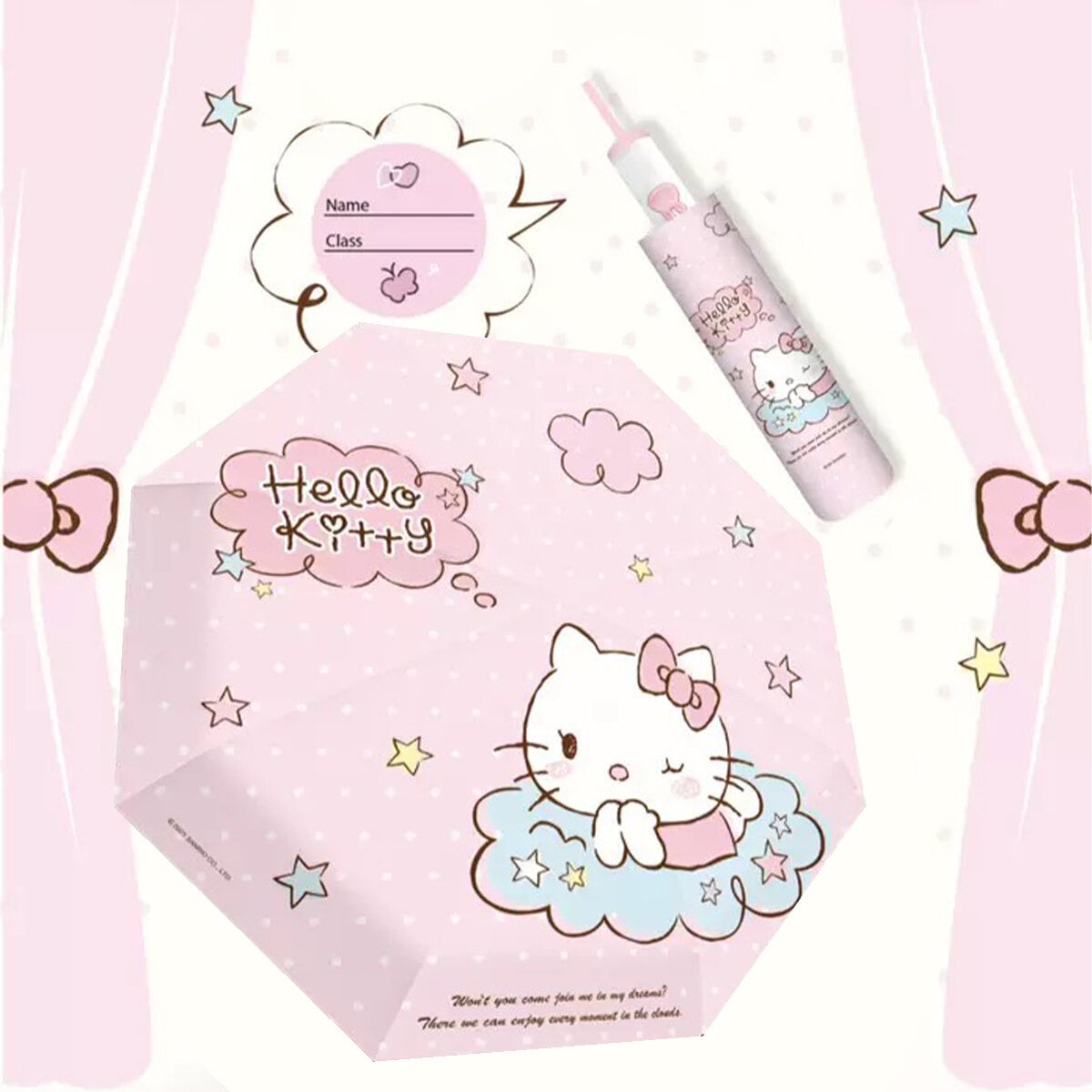 Paraply Hello Kitty - Clouds & Stars