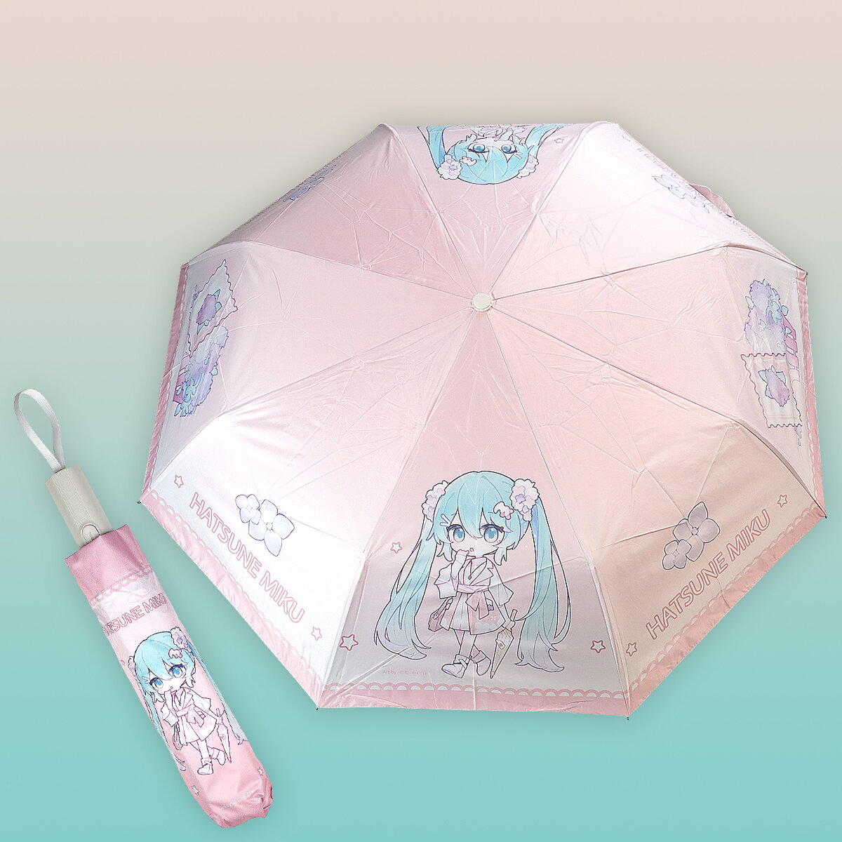 Paraply Hatsune Miku - Pink Kimono