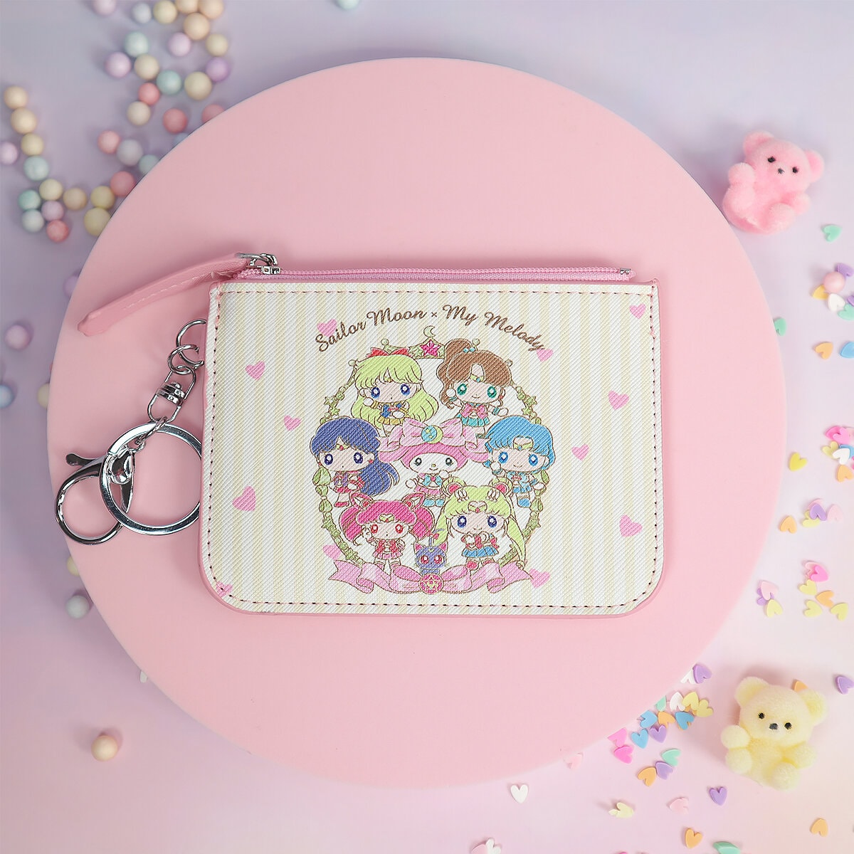 Kort-börs Sailor Moon x My Melody gulrandig