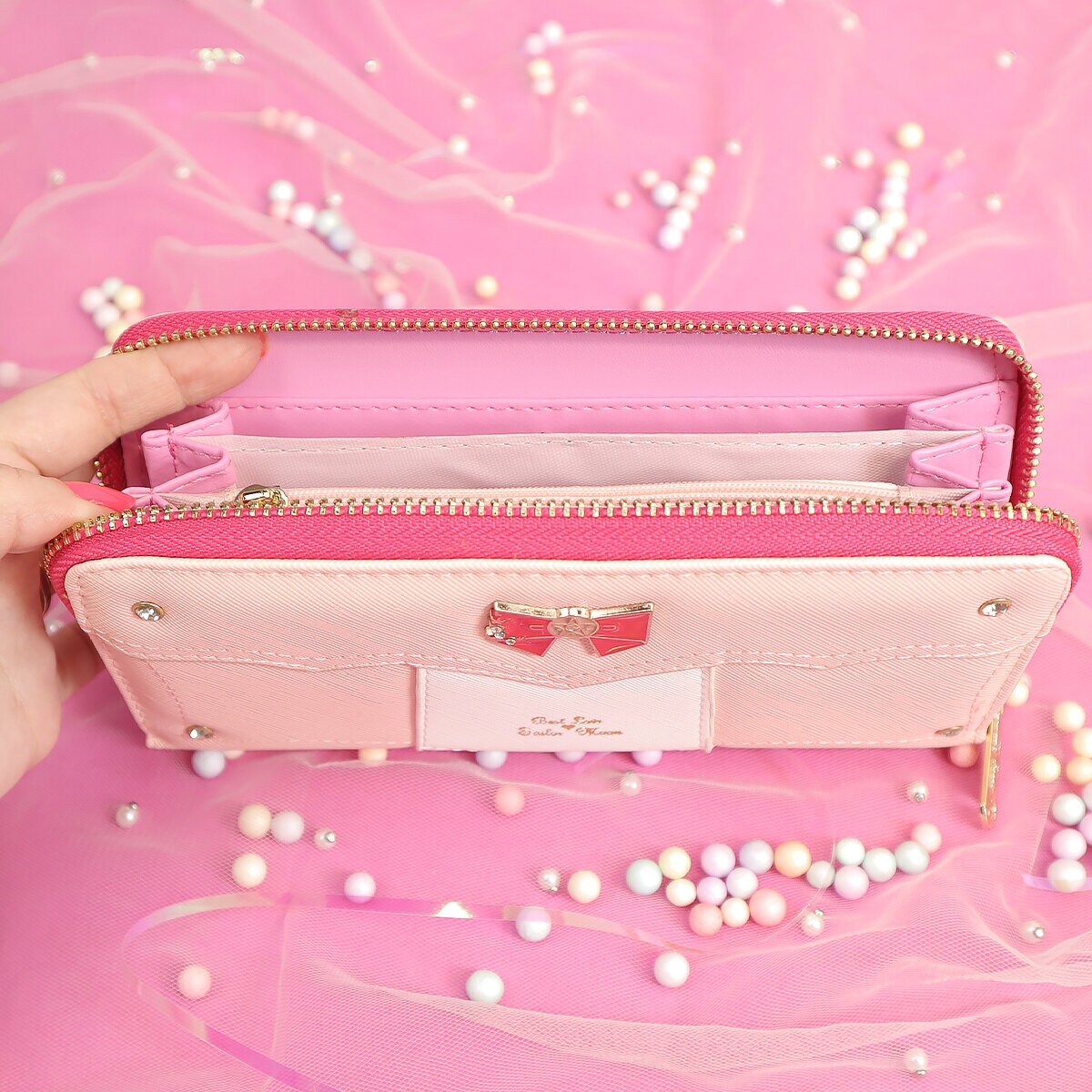 Stor rosa Sailor Moon-plånbok