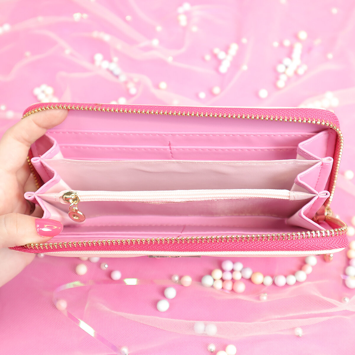 Stor rosa Sailor Moon-plånbok