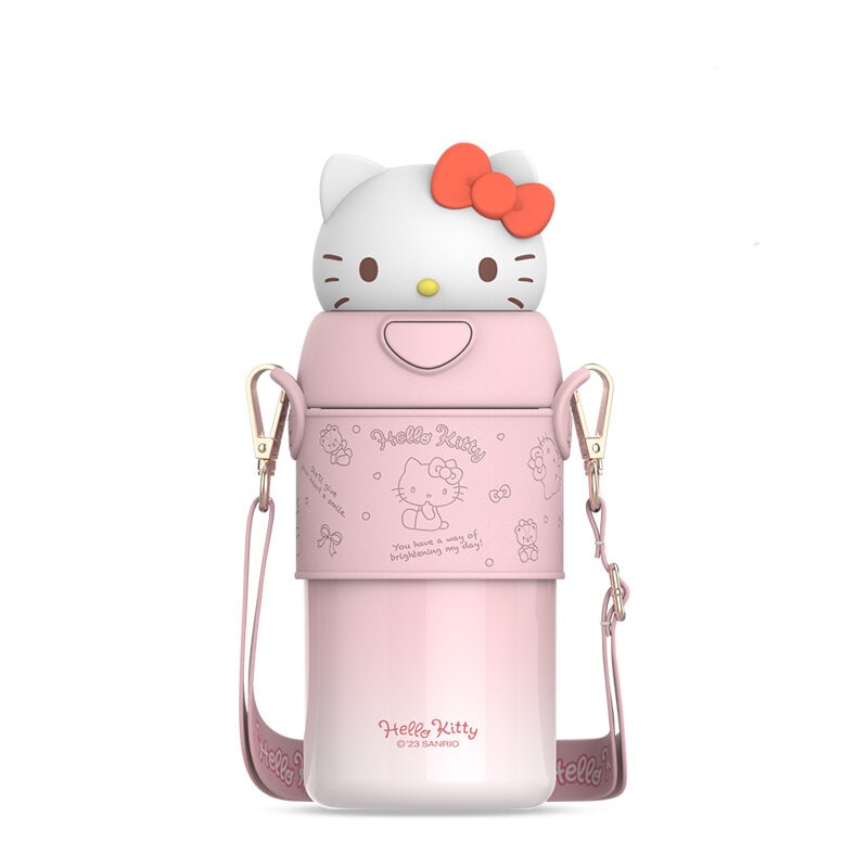 Stor Hello Kitty-termosflaska med bärrem 560ml