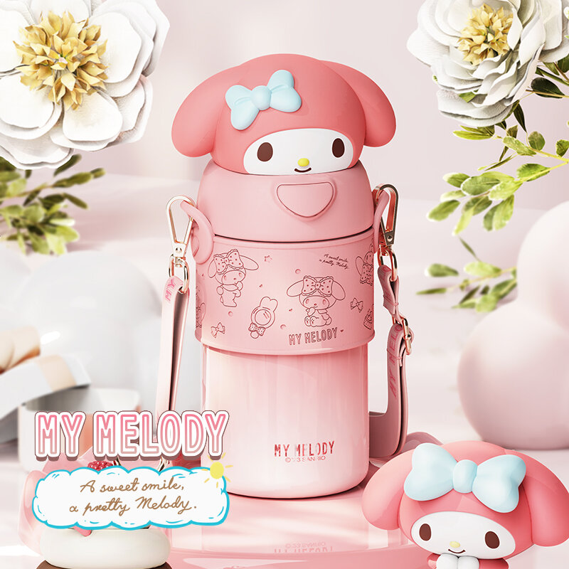 Stor My Melody-termosflaska med bärrem 560ml