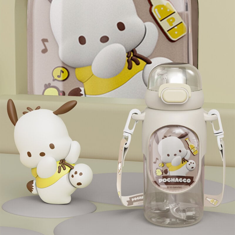 Pochacco vattenflaska med bärrem 600ml