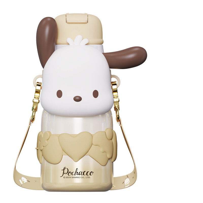 Pochacco termosflaska med bärrem hjärtan 650ml