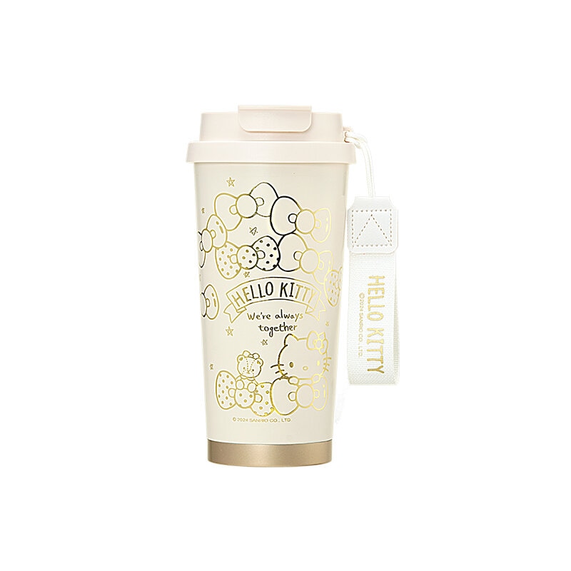Hello Kitty termosmugg med guldprint 520ml