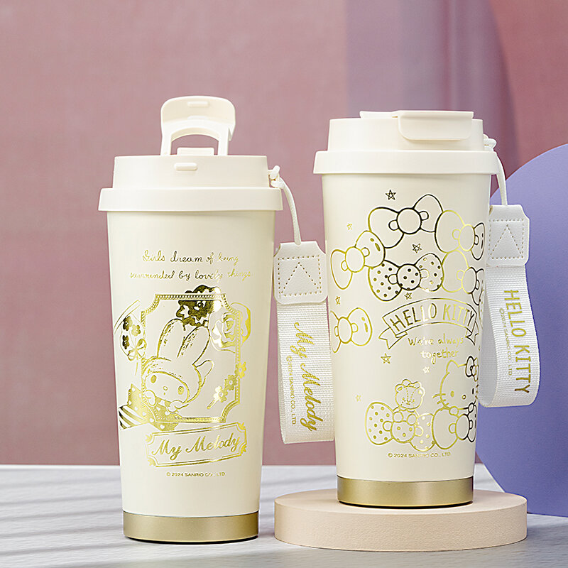 Hello Kitty termosmugg med guldprint 520ml