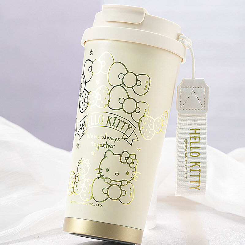 Hello Kitty termosmugg med guldprint 520ml