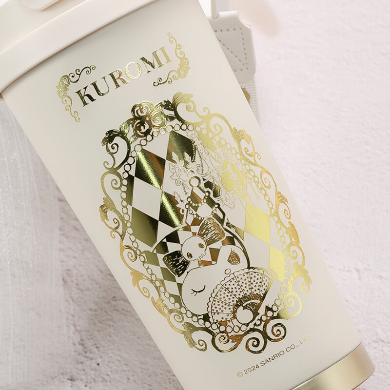 Kuromi termosmugg med guldprint 520ml