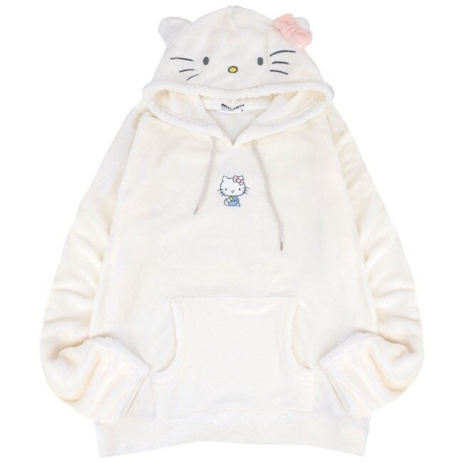 Hoodie Hello Kitty, vit