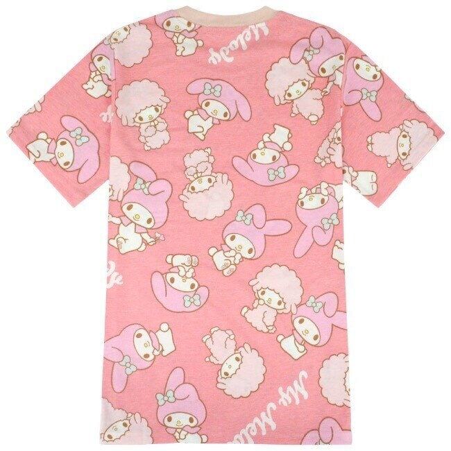 T-shirt med ficka My Melody & My Sweet Piano, coral