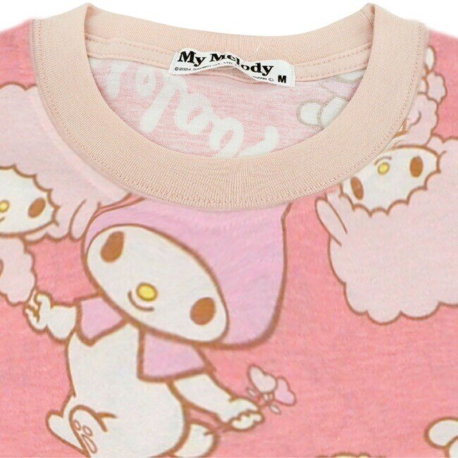 T-shirt med ficka My Melody & My Sweet Piano, coral