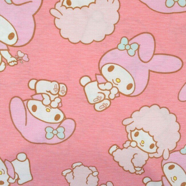 T-shirt med ficka My Melody & My Sweet Piano, coral