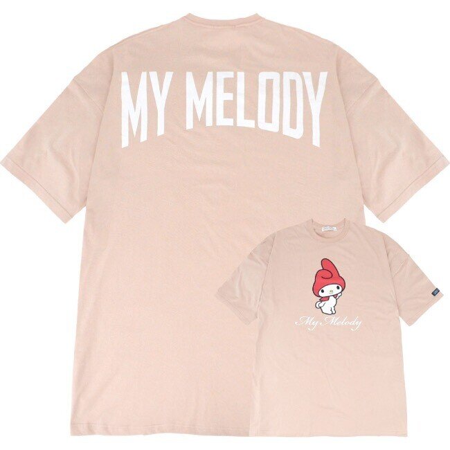 Oversize t-shirt My Melody, dusty pink