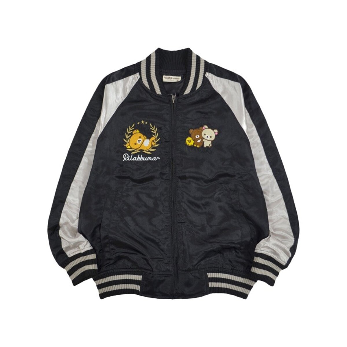 Sukajan Jacket - Rilakkuma Black/Silver